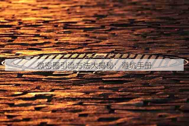 微密圈引流方法大揭秘:避坑手册