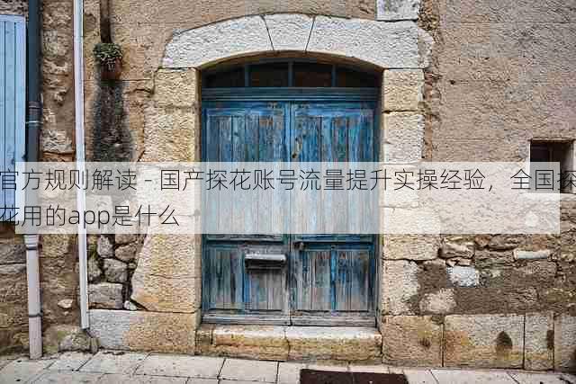 官方规则解读 - 国产探花账号流量提升实操经验,全国探花用的app是什么