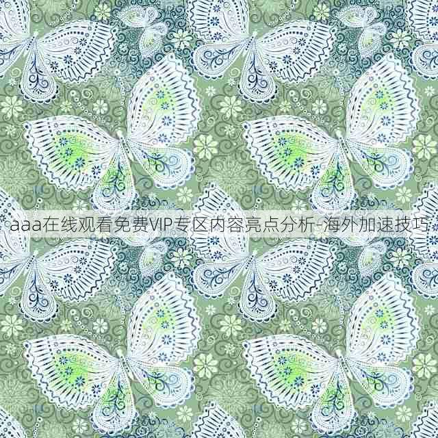 aaa在线观看免费VIP专区内容亮点分析-海外加速技巧