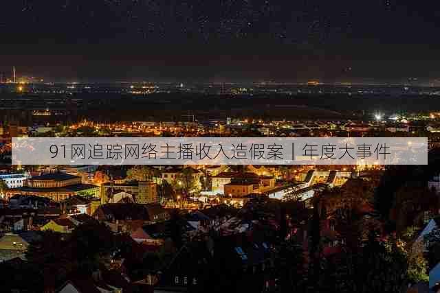 91网追踪网络主播收入造假案|年度大事件